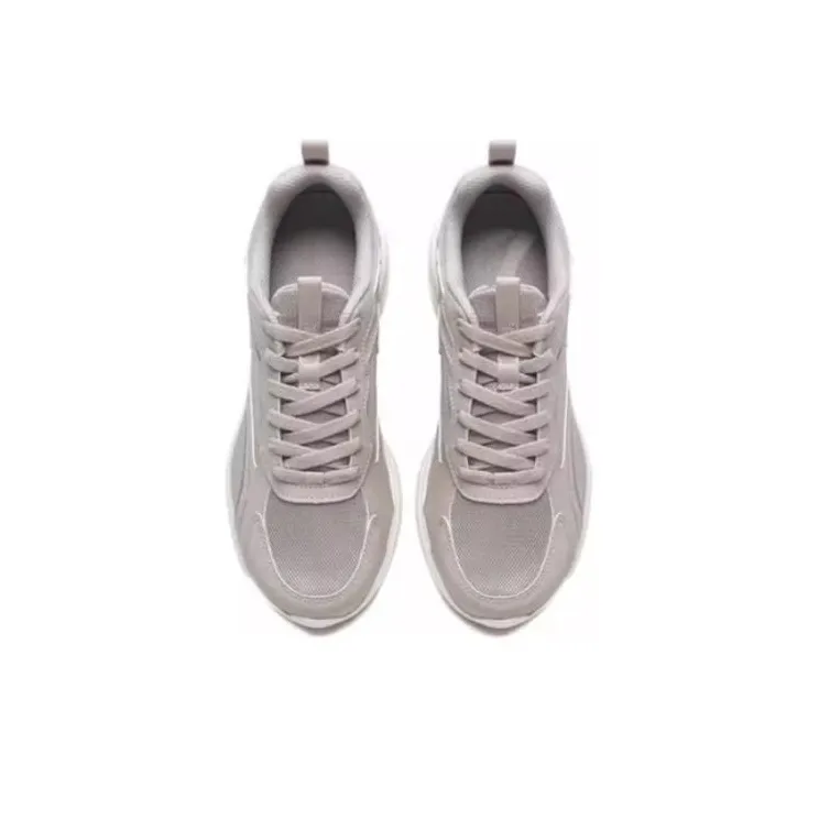 Anta Abrasion Resistant Breathable Low Top Running Shoes Men's Gray Brown-2