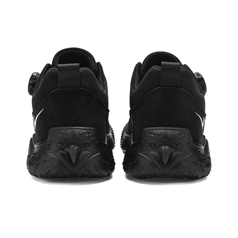 Binary Slip Resistant, Abrasion Resistant, Lightweight Low Top Casual Shoes Men's Black-4