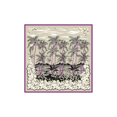LONGCHAMP Silk Scarves Women's Beige
