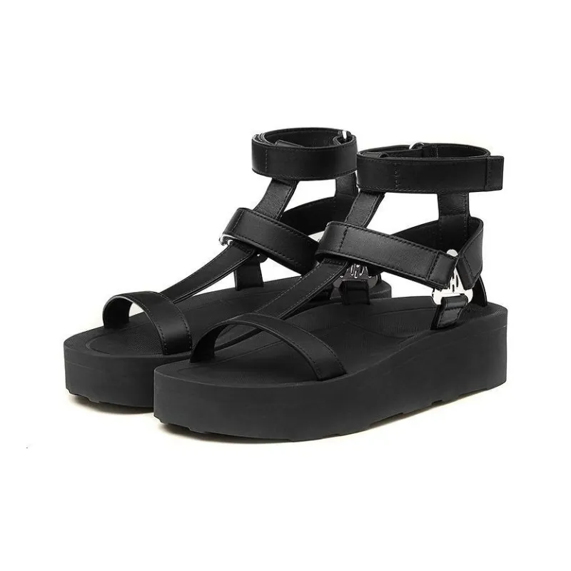 HERMES Enid Strap Sandals Women's Black-2