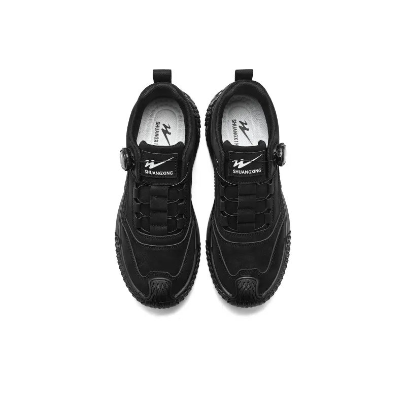 Binary Slip Resistant, Abrasion Resistant, Lightweight Low Top Casual Shoes Men's Black-3