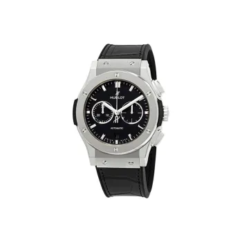 HUBLOT CLASSIC FUSION Automatic Mechanical Movement Men's Watches Watch 42mm Black Dial Rubber Crocodile Leather Strap