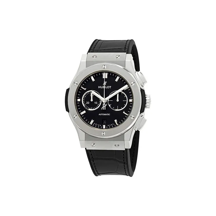 HUBLOT CLASSIC FUSION Automatic Mechanical Movement Men's Watches Watch 42mm Black Dial Rubber Crocodile Leather Strap-0