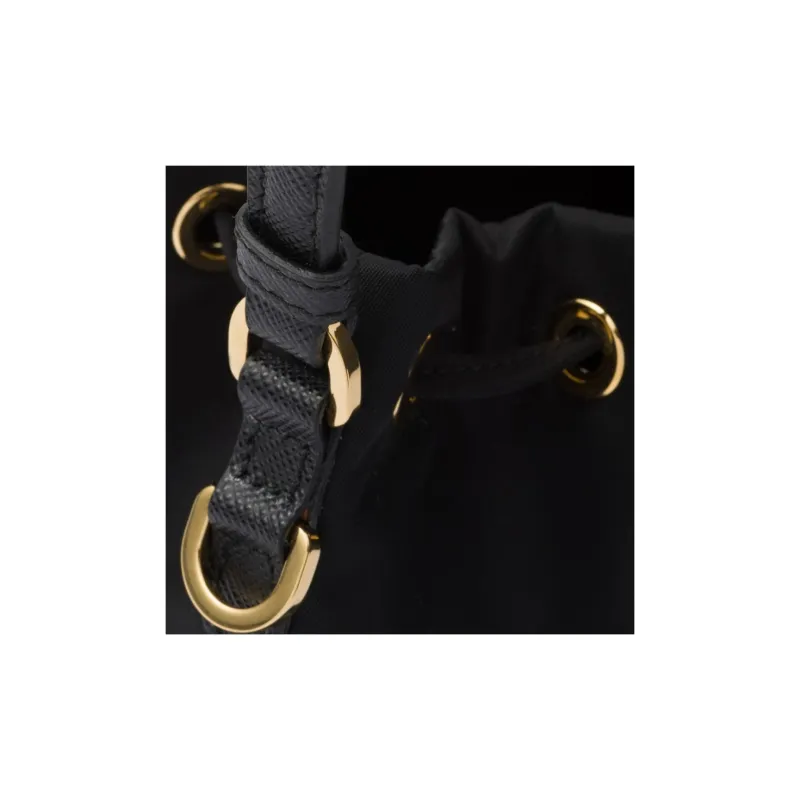 PRADA Re-EditionRe-Nylon Recyclable Nylon Bucket Bag Handbag Shoulder Bag Crossbody Bag Mini Women's Black-4