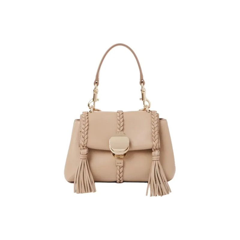 Chloe Penelope Series Lambskin With Calfskin Portable Crossbody Bag, Shoulder Bag Women's Clay Brown-0