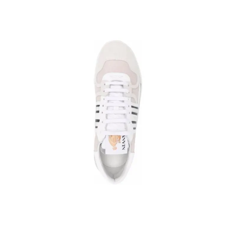 Lanvin Clay Low Top White Silver Black-3