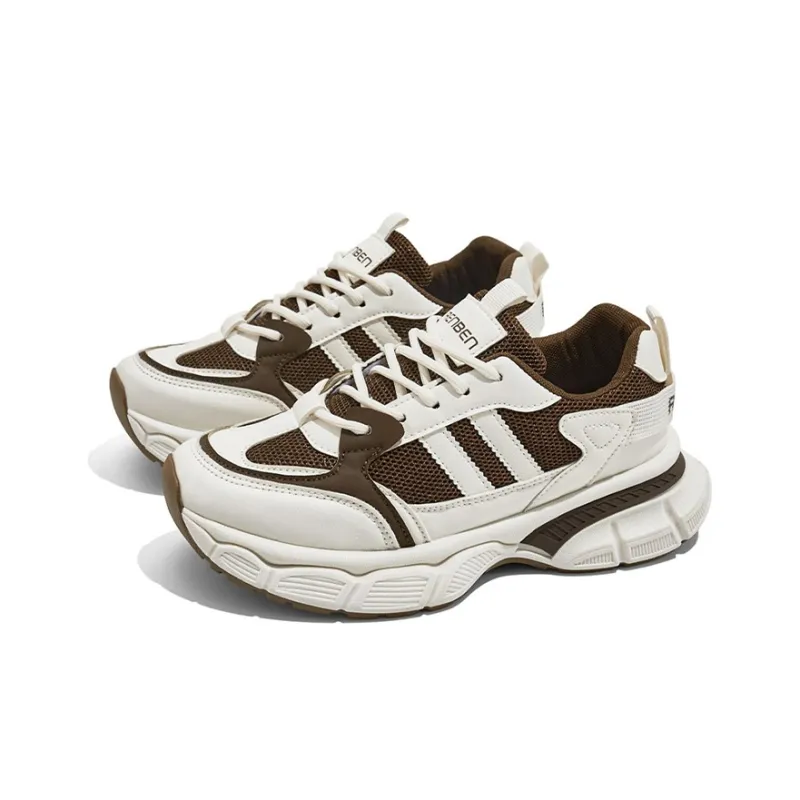 RENBEN Anti Slip Wear Resistant Low Top Chunky Sneakers Women's-2