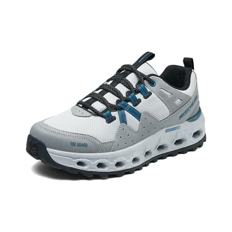 Skechers Cloud Sea Cushioned Slip-Resistant Low-Top Running Shoes Men's Gray-2