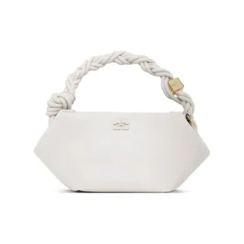 GANNI Mini Egret Leather Tote Bag