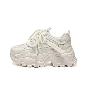 WOOS BOBO Breathable Lightweight Height Increasing Low Top Chunky Sneakers Women's