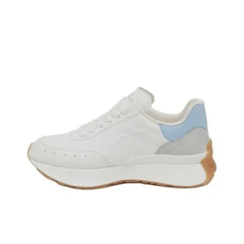 Alexander McQueen Sprint Runner Low-Top Casual Shoes Women's White Blue