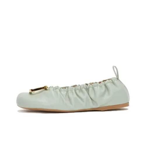 JW Got Puller Leather Ballerina Shoes Women's