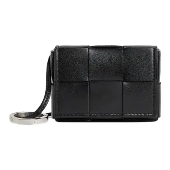 Bottega Veneta Cow Leather Earphone Case Men's Black