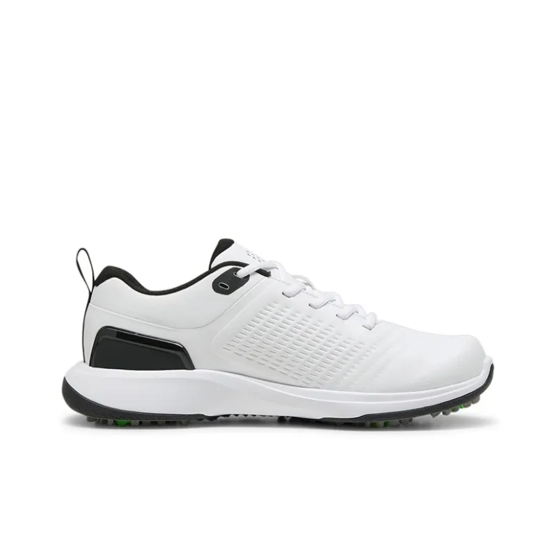 PUMA Grip Fusion Fle Cushioning, Slip Resistant, And Breathable Low Top Golf Shoes Men's White/Black-1