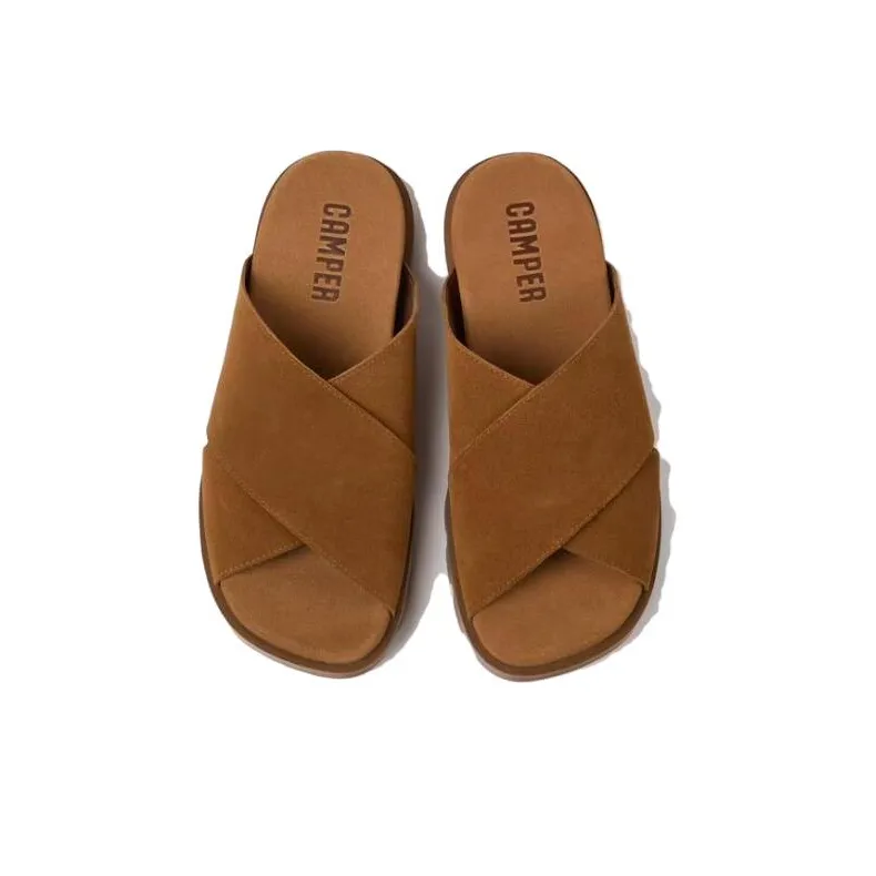 CAMPER Brutus Cross strap Suede Slides-0