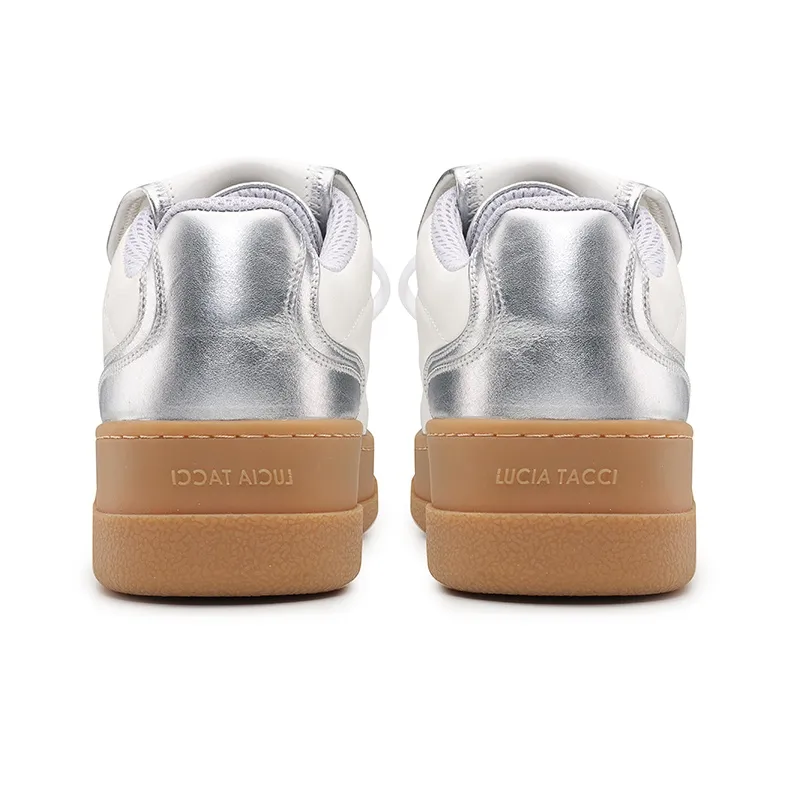 Lucia Tacci Original Designer Cow Leather Color Block Platform Height Increasing Casual German Army Trainers-10