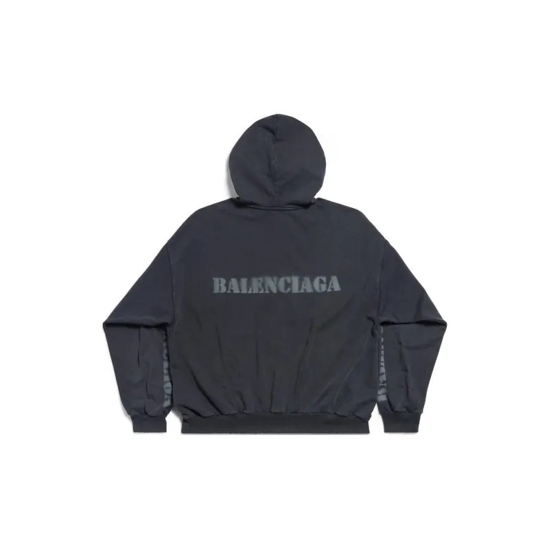Balenciaga Stencil Molleton Archetype Faded Hoodie-1