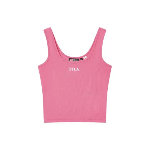 FILA Tank Tops Women's Square Danogo Peach Red