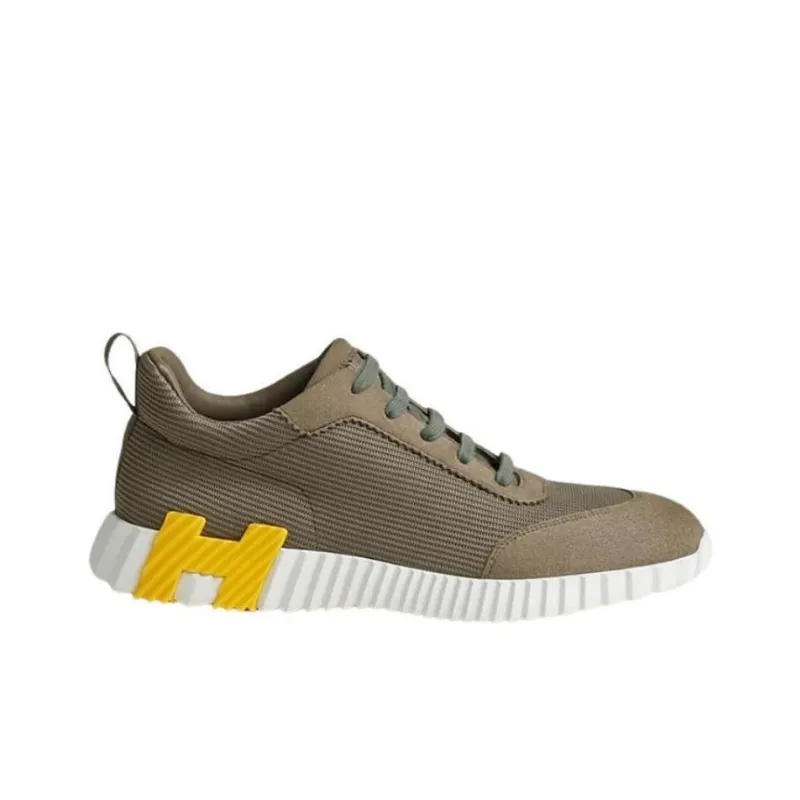 HERMES Bouncing Low Top Casual Shoes Men's Umber-1