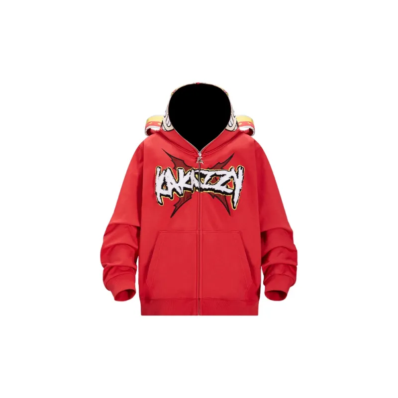 KAKAZZY Sweatshirts Unisex Red-3