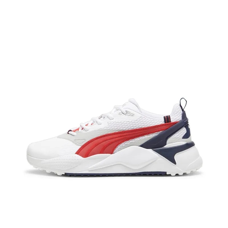 PUMA GS X Efekt Shock Absorbers Slip Resistant, Abrasion Resistant, Breathable Low Top Golf Shoes Men's White-0