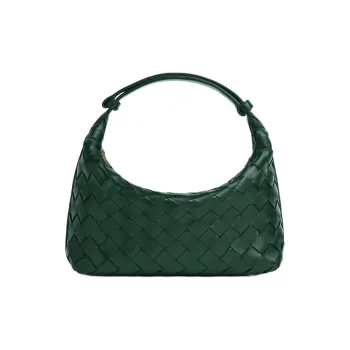 Bottega Veneta Cow Leather Handbag Shoulder Bag Mini Women's Emerald