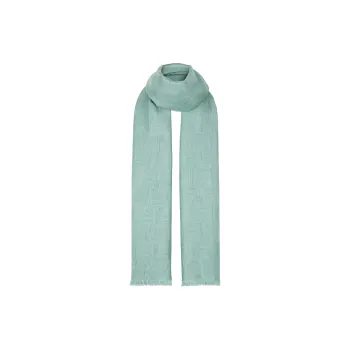 FENDI All Over Ff Motif Frayed Edge Scarf