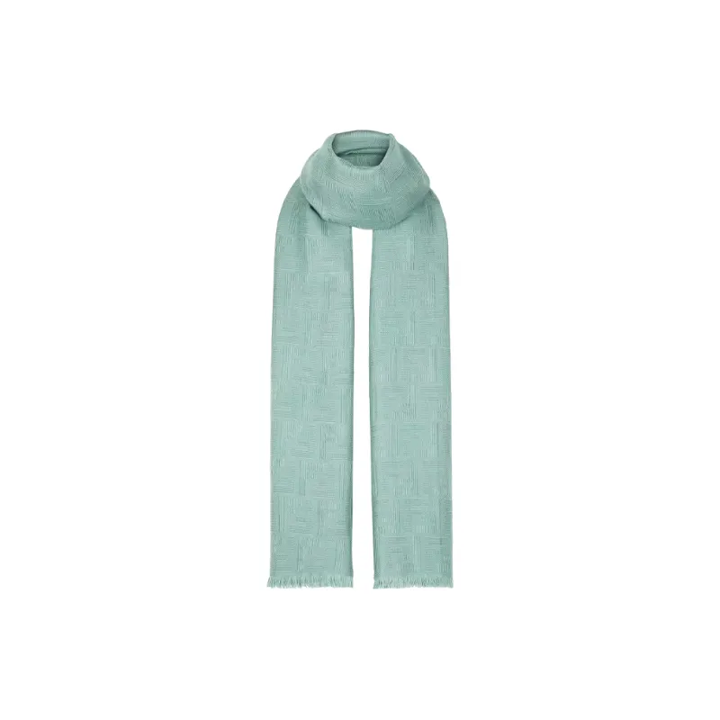 FENDI All Over Ff Motif Frayed Edge Scarf-0