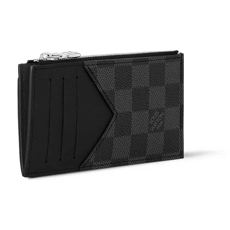 LOUIS VUITTON Coin Card Holder Damier Graphite Grey/Black-1