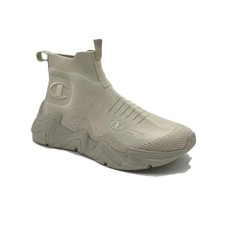Champion Hyper C Raw Cushioning Wear Resistant High Top Casual Shoes Men's Beige-2
