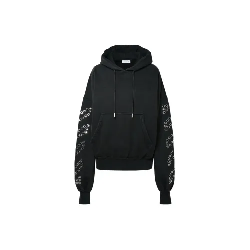 OFF-WHITE Diag-eyelet Cotton Hoodie