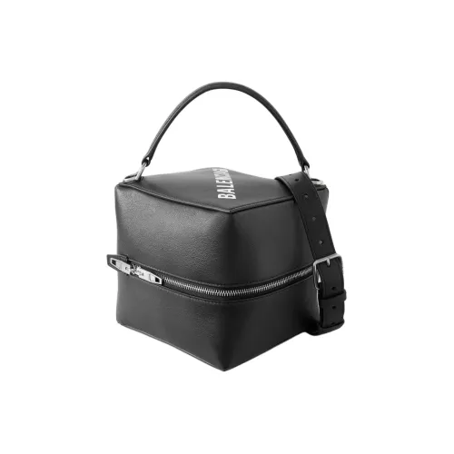 Balenciaga Leather Shoulder Bag 4x4 Small Size Women's Black