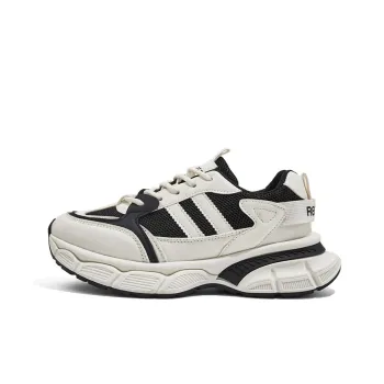 RENBEN Low Top Chunky Sneakers Women's Black White