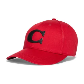 COACH Cotton Baseball Caps Men's Red