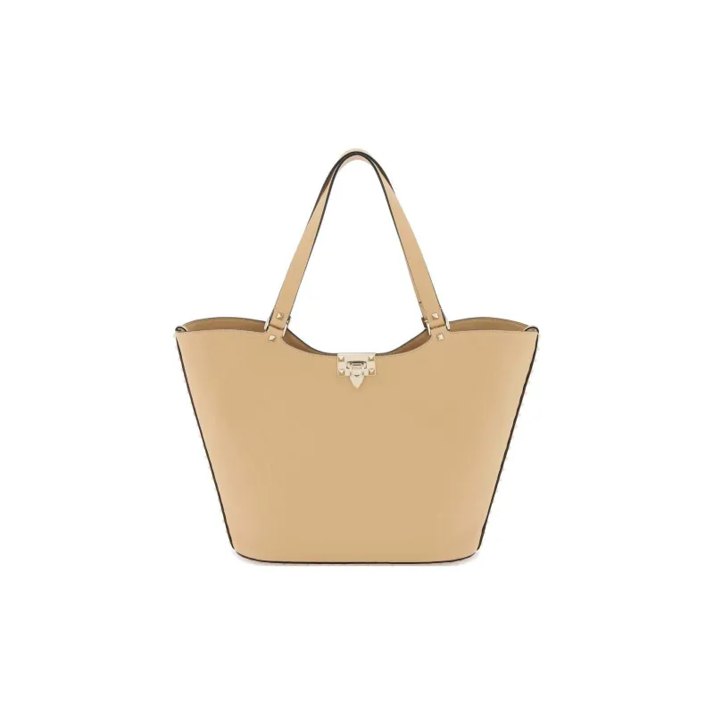 Valentino Garavani Rockstud Logo Detailed Shoulder Bag-0