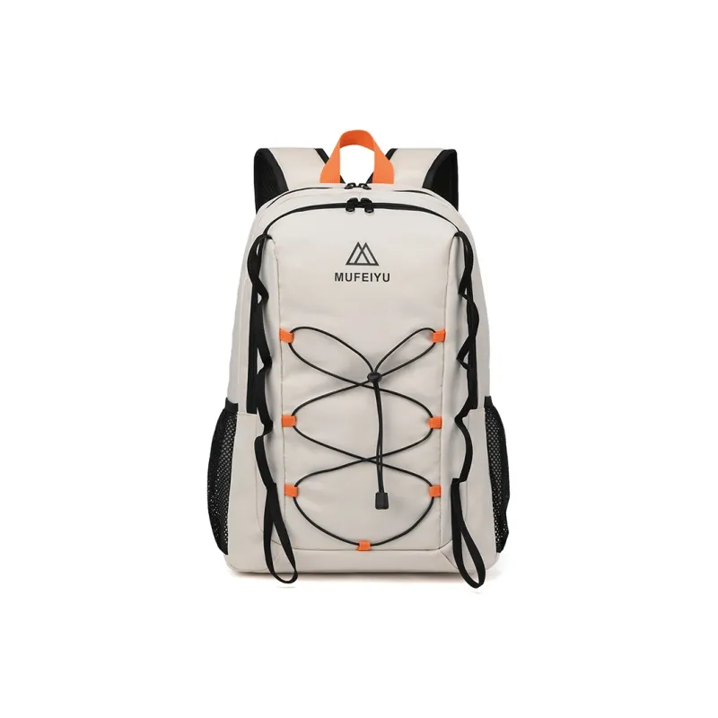 Travel Oxford Laptop Backpack Regular Unisex Black/White-6