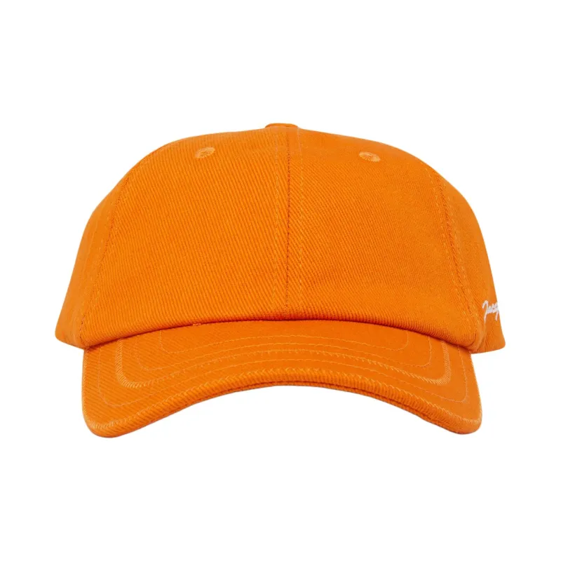 Jacquemus Cotton Baseball Caps Men's Orange-0