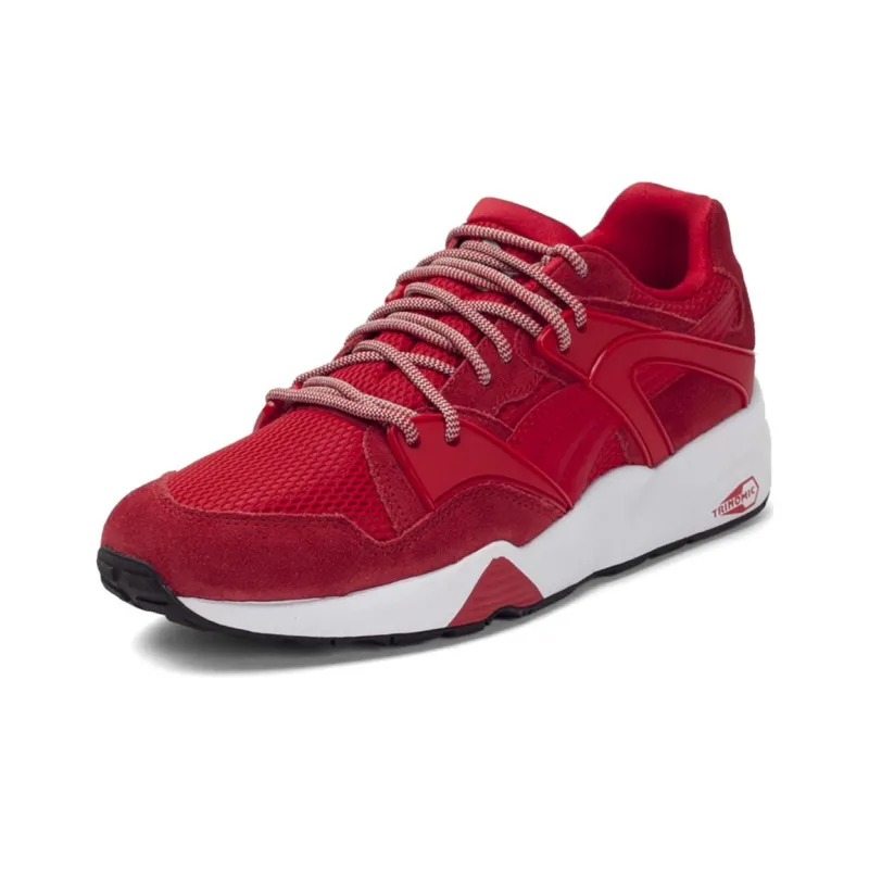 PUMA Trinomic Blaze Cushioning Anti Slip And Wear Resistant Low Top Casual Shoes Unisex Red White-2