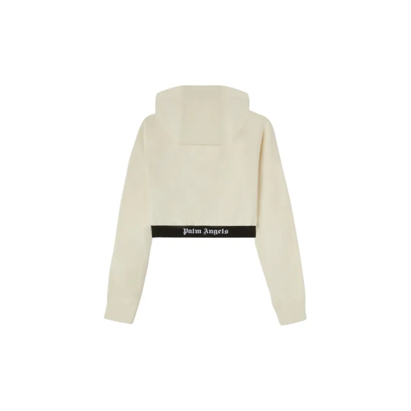 PALM ANGELS Logo Waist Cropped Sweatshirt-1