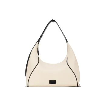 OMTO Microfiber Synthetic Leather Shoulder Bag Regular Women's Oat Bran