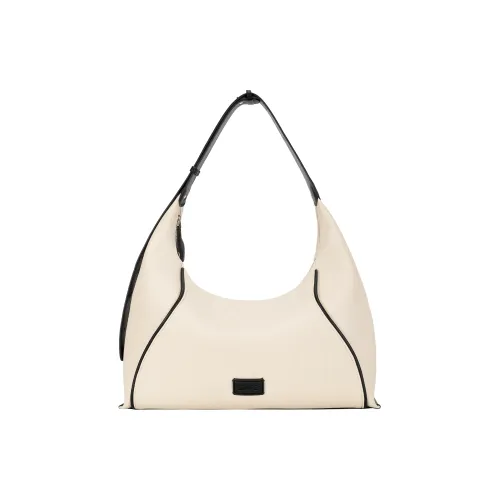 OMTO Microfiber Synthetic Leather Shoulder Bag Regular Women's Oat Bran