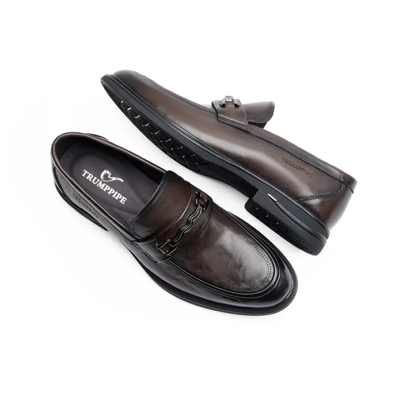 TRUMPPIPE Dress Shoes Men's Yellow Brown-4