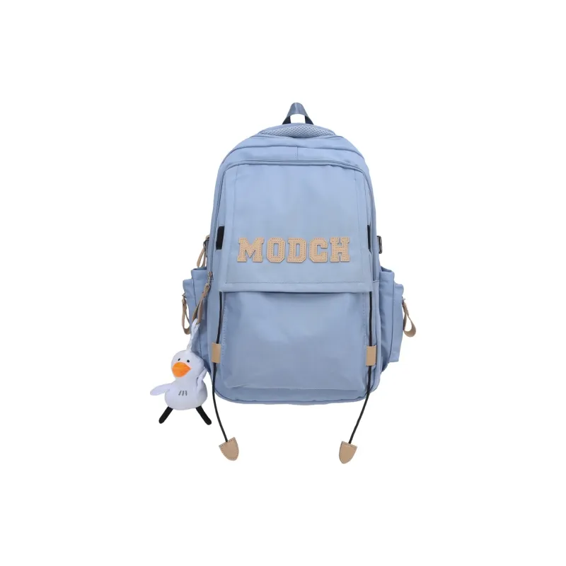 FAMAN Nylon Backpack Unisex Black/White/Red/Blue/Coffee-13