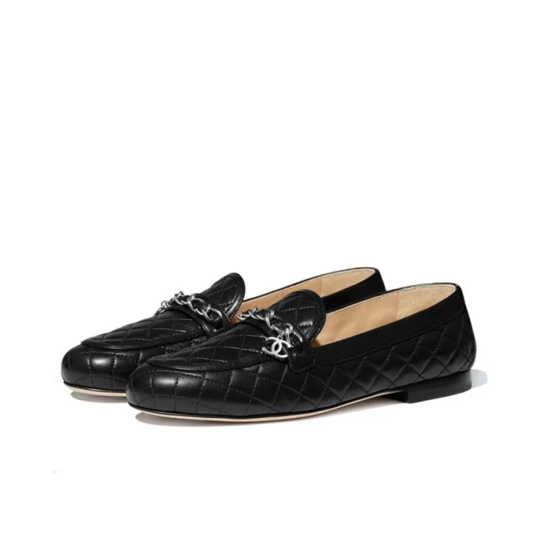CHANEL Lambskin Quilting Women's Casual Shoes Women's Black-3