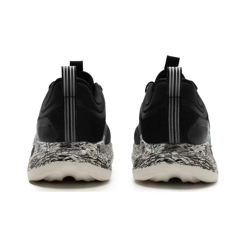 XTEP Anti-Slip Wear-Resistant Low-Top Running Shoes Men's Black Silver-2