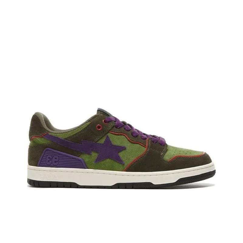A BATHING APE Bape Sta Sk8 'Green Dark Purple'-1