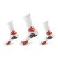 3 Pack White Orange