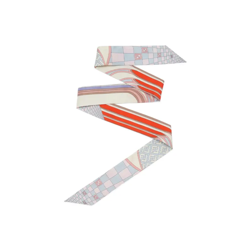FENDI Silk Scarves Unisex Orange-1