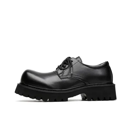 Lady's House Dress Shoes Men Low-Top Black