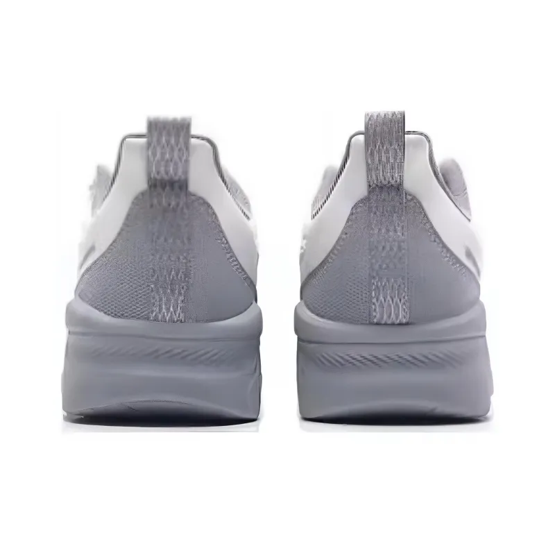 QIAODAN Anti Slip Wear Resistant Low Top Running Shoes Men's Light Gray-3